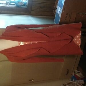 Free People Ribbed Knit Waterfall Cardigan Buttonless Open Long Sleeve Sweater